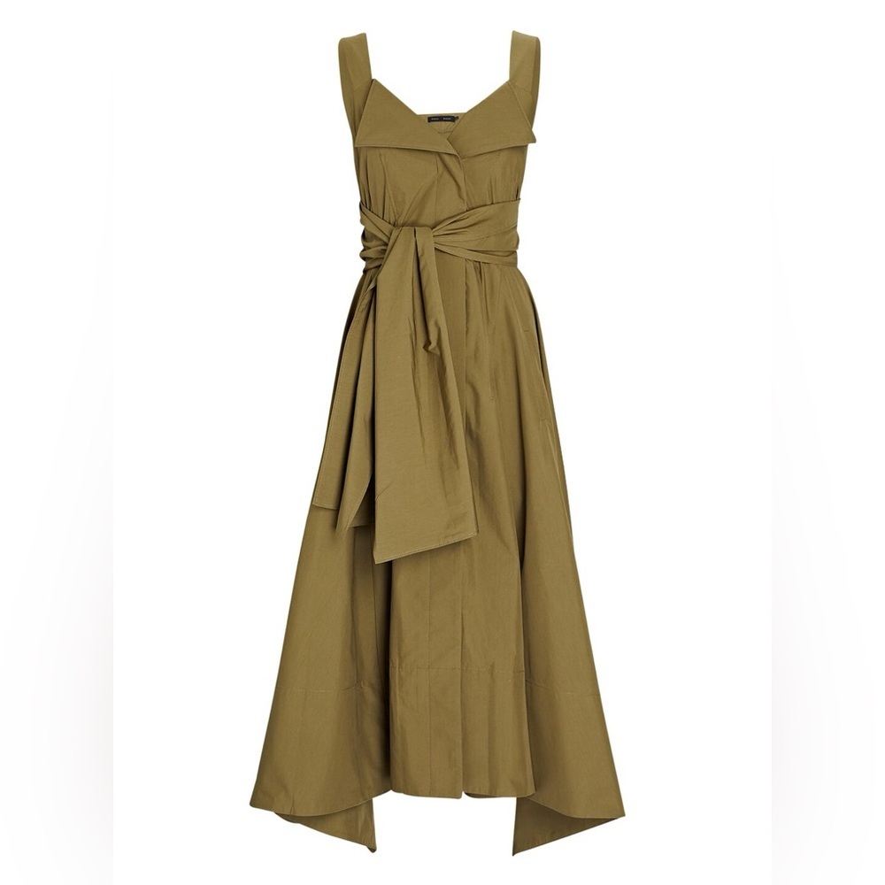 TIE WAIST POPLIN DRESS